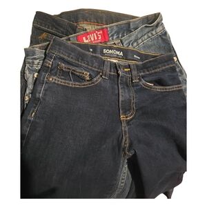 Levi's Boy's Relaxed Jeans in Dark and Light Blue